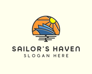 Summer Travel Ship logo design