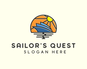 Summer Travel Ship logo design