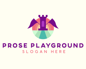 Kindergarten Castle Playground logo design