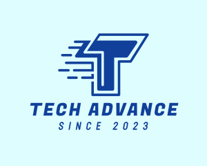 Fast Tech Letter T logo design