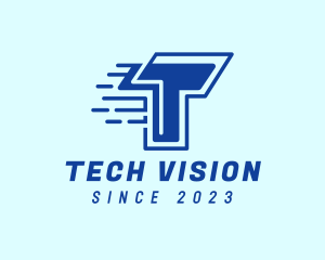 Fast Tech Letter T logo design