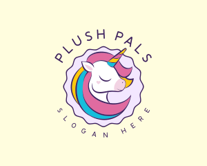 Fun Unicorn Rainbow logo design