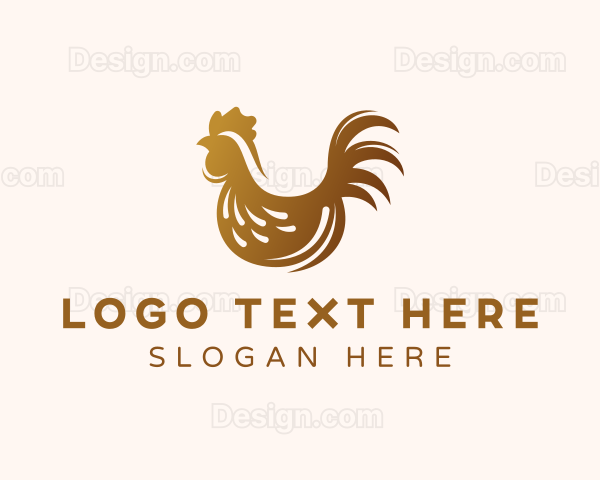 Golden Chicken Bird Logo