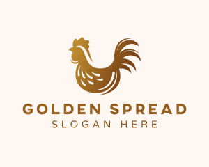 Golden Chicken Bird logo design