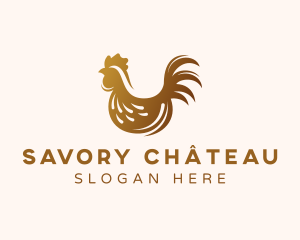 Golden Chicken Bird logo design