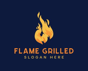 Hot Flame Chicken logo design