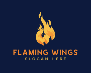 Hot Flame Chicken logo design