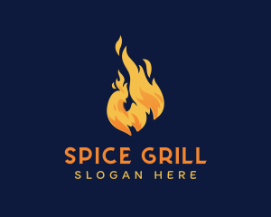 Hot Flame Chicken logo design