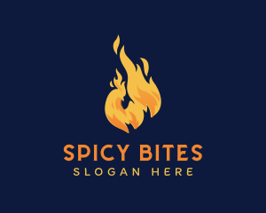 Hot Flame Chicken logo design