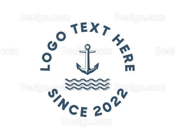 Marine Anchor Ocean Logo