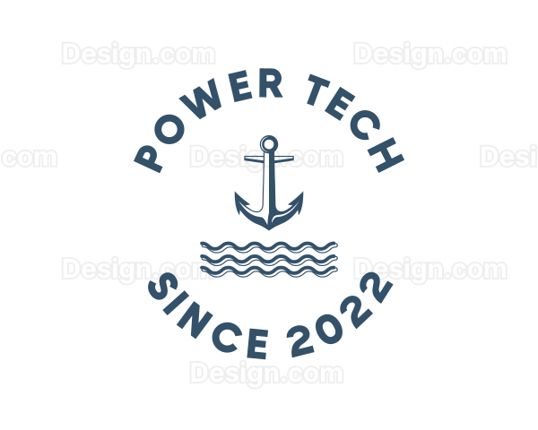 Marine Anchor Ocean Logo
