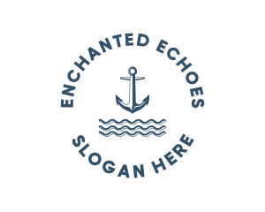 Marine Anchor Ocean  Logo