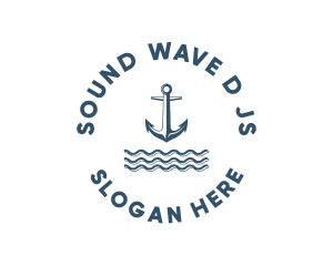 Marine Anchor Ocean  Logo