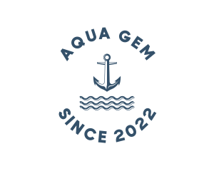 Marine Anchor Ocean  logo design