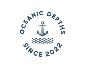 Marine Anchor Ocean  logo design