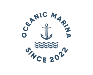 Marine Anchor Ocean  logo design