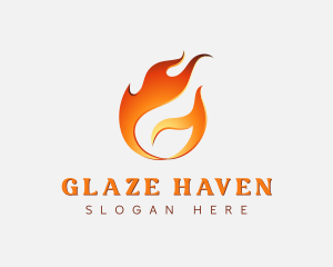 Hot Flaming Letter G logo design