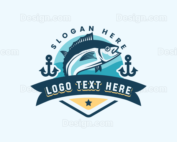 Ocean Fish Seafood Logo