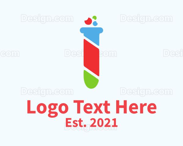 Colorful Test Tube Logo