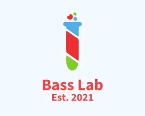 Colorful Test Tube logo design