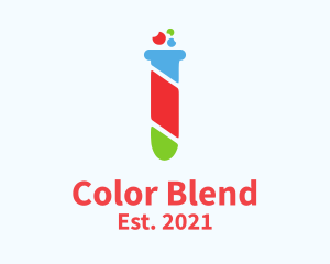 Colorful Test Tube logo design