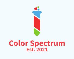 Colorful Test Tube logo design