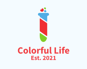 Colorful Test Tube logo design