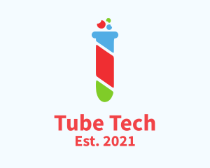 Colorful Test Tube logo