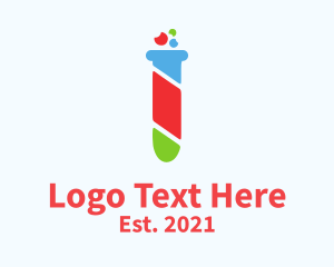 New - Colorful Test Tube logo design