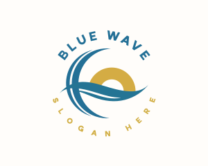 Tropical Ocean Wave logo design