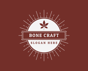 Retro Leaf Craft Company logo design