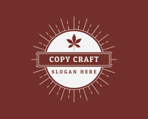 Retro Leaf Craft Company logo design