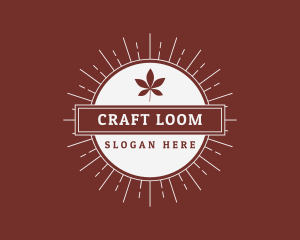 Retro Leaf Craft Company logo design