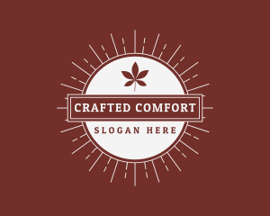 Retro Leaf Craft Company logo design