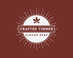 Retro Leaf Craft Company logo design