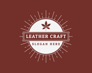 Retro Leaf Craft Company logo design