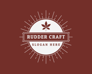 Retro Leaf Craft Company logo design