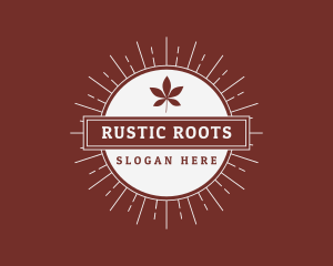 Retro Leaf Craft Company logo design