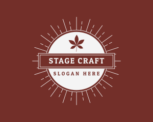 Retro Leaf Craft Company logo design