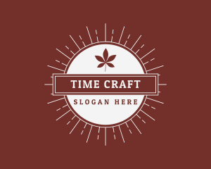 Retro Leaf Craft Company logo design