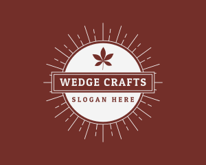 Retro Leaf Craft Company logo design