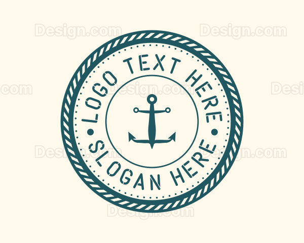 Marine Nautical Anchor Logo