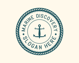 Marine Nautical Anchor  logo design