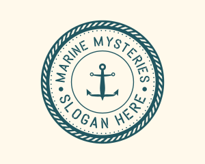 Marine Nautical Anchor  logo design