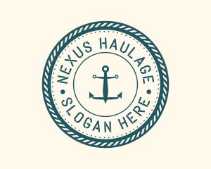 Marine Nautical Anchor  logo design