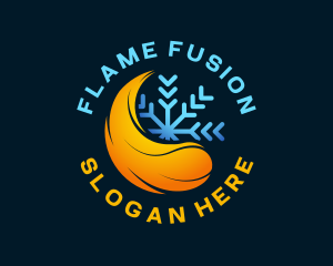 Hot Cold Temperature logo design