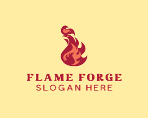 Fire Flame Cooking logo design