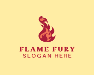 Fire Flame Cooking logo design