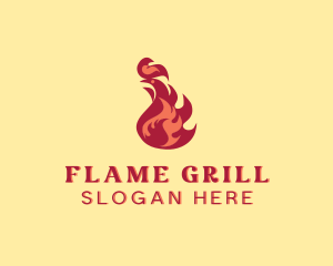 Fire Flame Cooking logo design