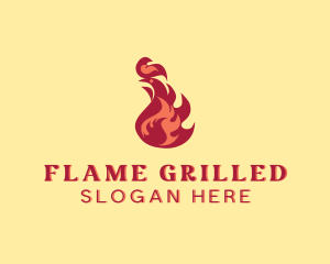 Fire Flame Cooking logo design